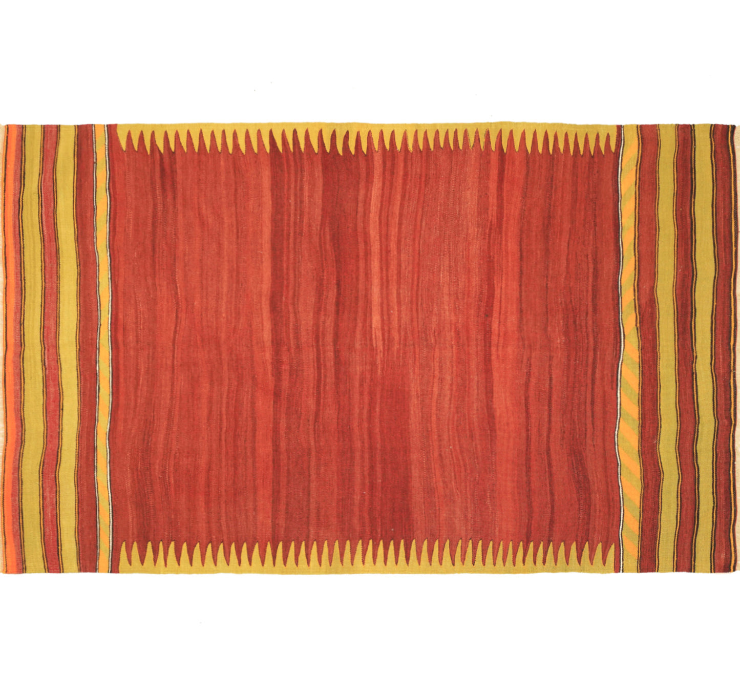 Vue horizontale du kilim Balikesir 248 x 150 cm – Tapis turc en laine de provenance Balikesir