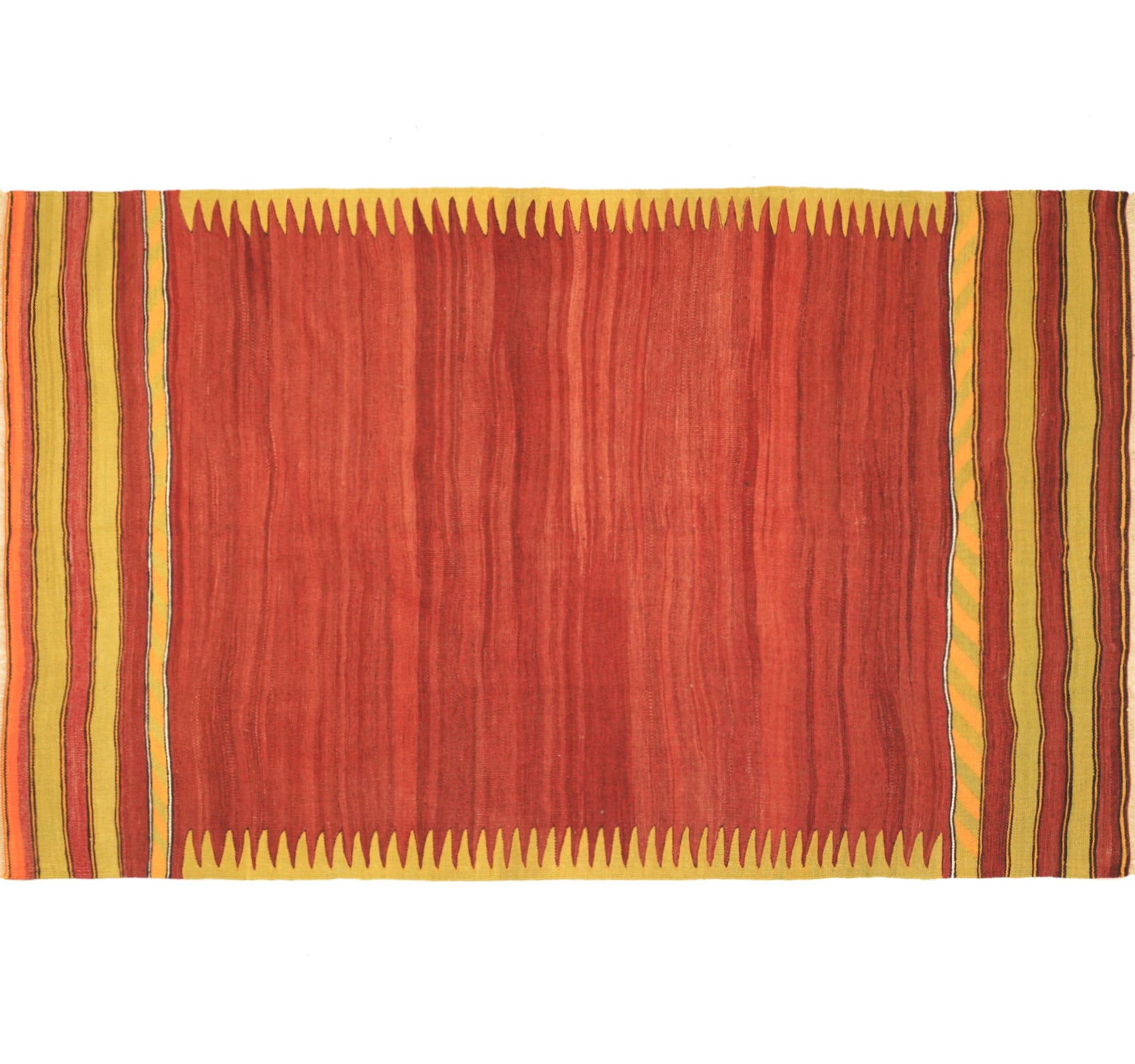 Vue horizontale du kilim Balikesir 248 x 150 cm – Tapis turc en laine de provenance Balikesir