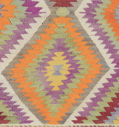 Détail du tissage en laine du kilim Barak tissé à la main (provenance Barak)