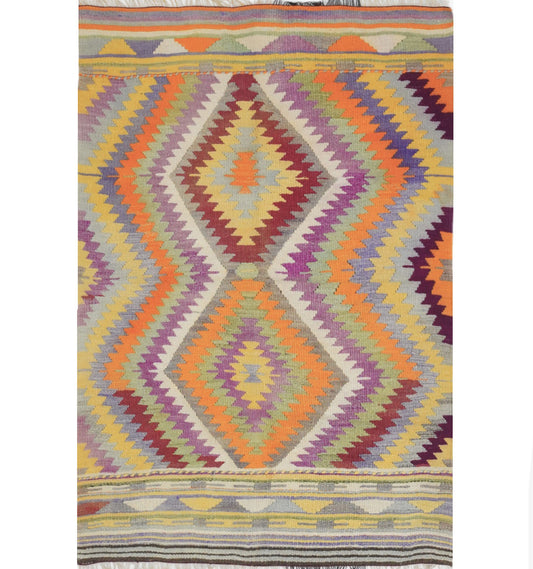 Kilim Barak 150 x 108 cm – Tapis turc en laine tissé main, provenance Barak