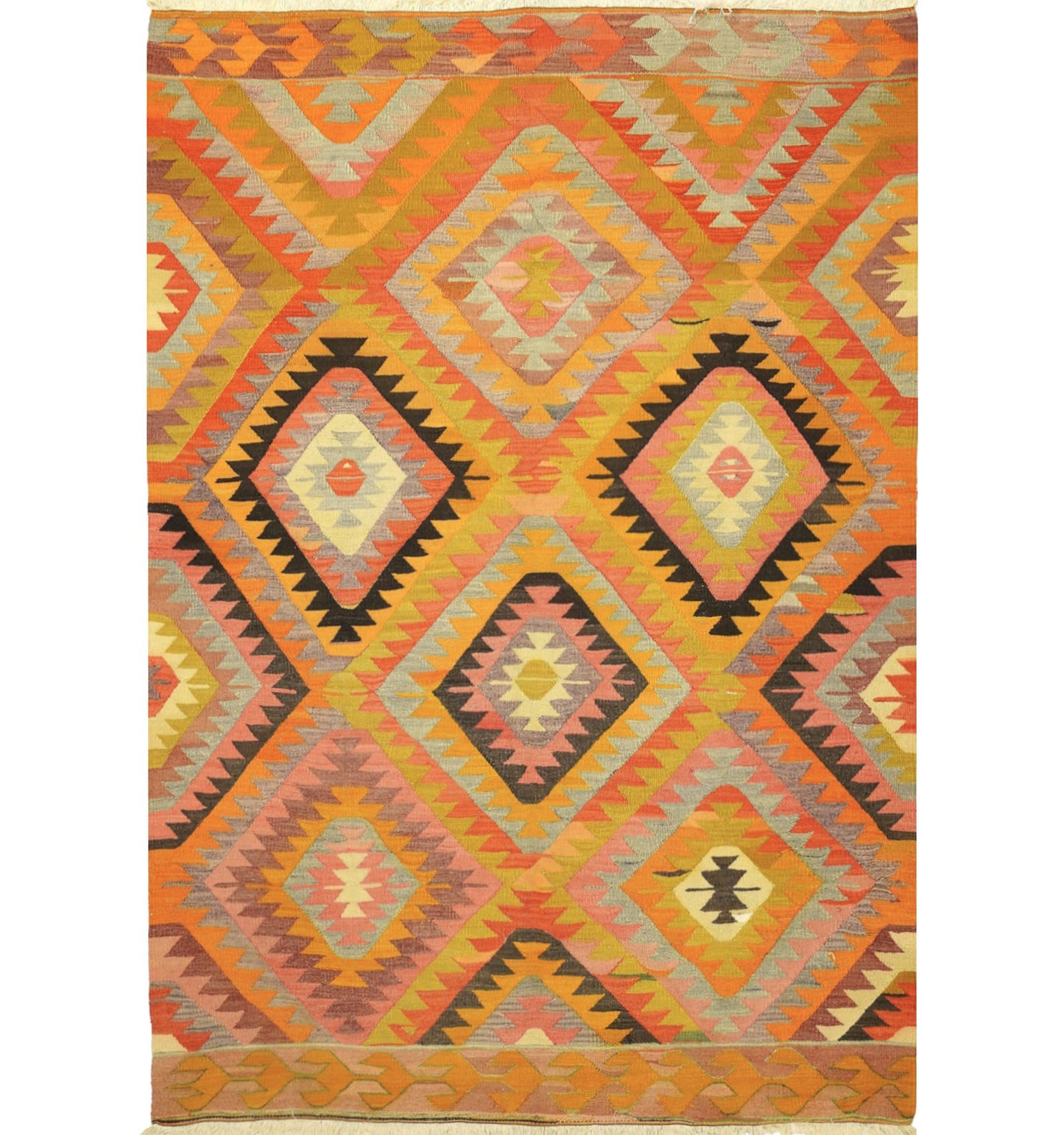 Kilim Barak 241 x 175 cm – Tapis turc en laine tissé main, provenance Barak