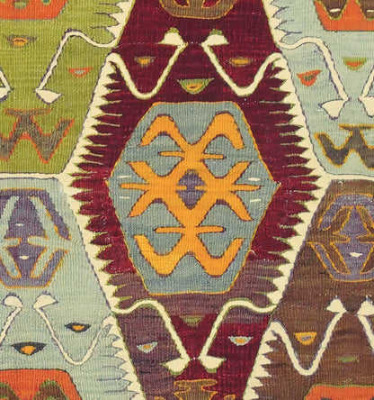 Détail du tissage en laine du kilim Barak tissé à la main (provenance Barak)