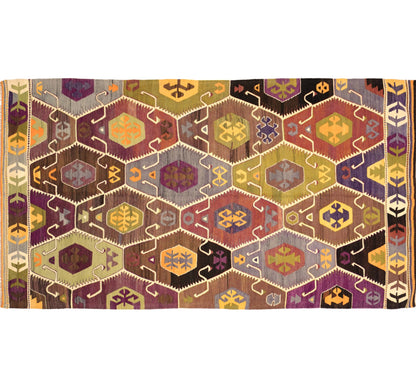 Kilim Barak 290 x 155 cm – Tapis turc en laine tissé main, provenance Barak