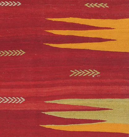 Détail du tissage en laine du kilim Bodrum tissé à la main (provenance Bodrum)