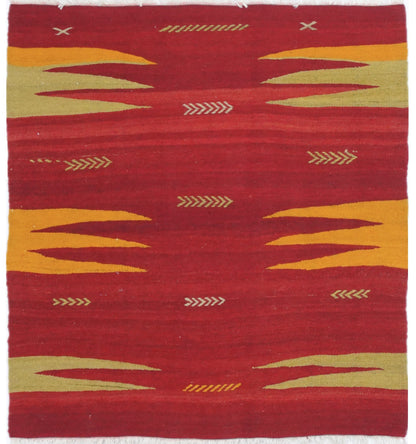 Kilim Bodrum 105 x 96 cm – Tapis turc en laine tissé main, provenance Bodrum