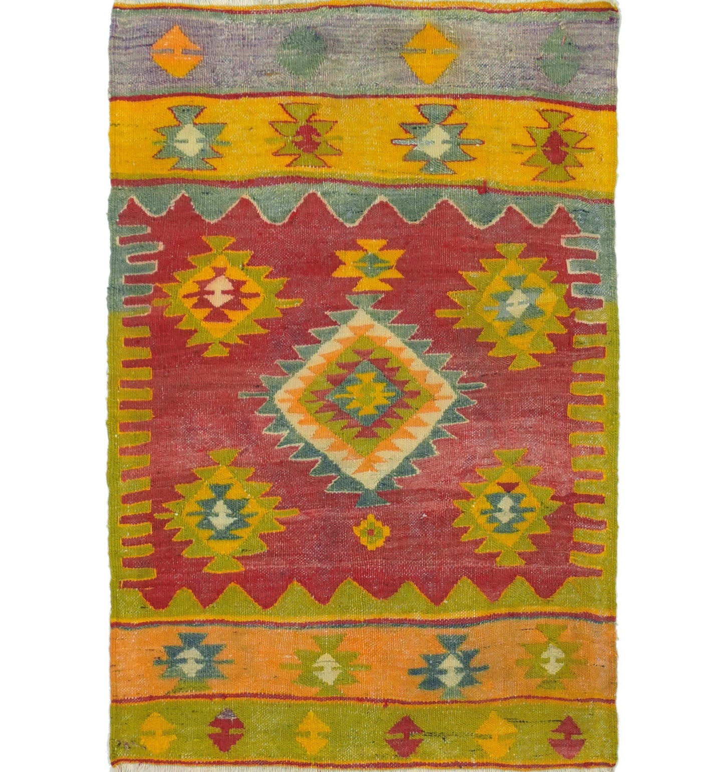 Kilim Cal 120 x 88 cm – Tapis turc en laine tissé main, provenance Cal
