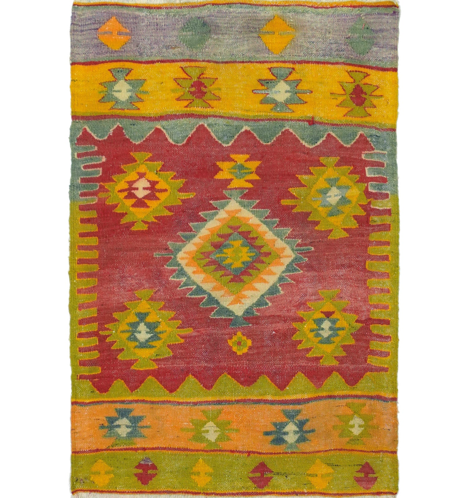Kilim Cal 120 x 88 cm – Tapis turc en laine tissé main, provenance Cal