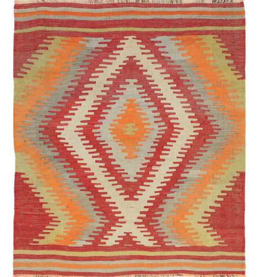 Kilim ancien Cal - 134 x 115 cm