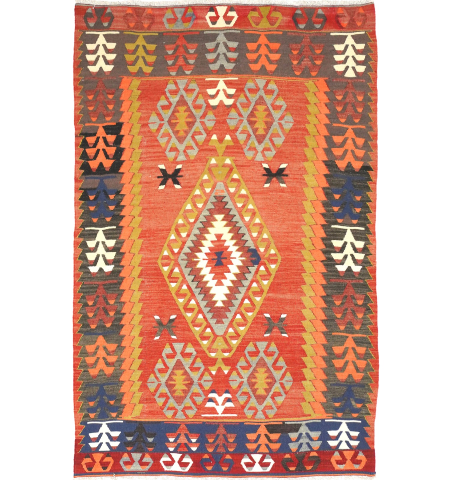 Kilim Cal 200 x 120 cm – Tapis turc en laine tissé main, provenance Cal
