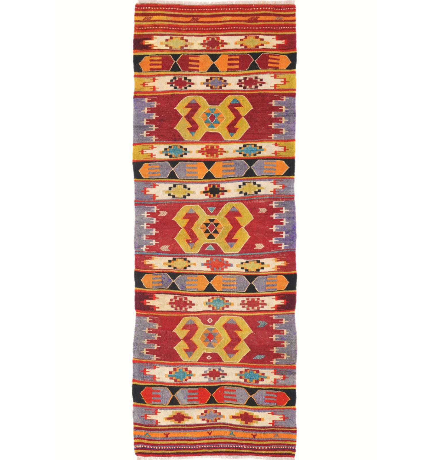 Kilim Cal 230 x 80 cm – Tapis turc en laine tissé main, provenance Cal