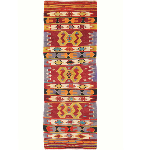 Kilim Cal 230 x 80 cm – Tapis turc en laine tissé main, provenance Cal