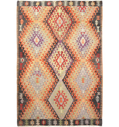 Kilim Cal 256 x 167 cm – Tapis turc en laine tissé main, provenance Cal