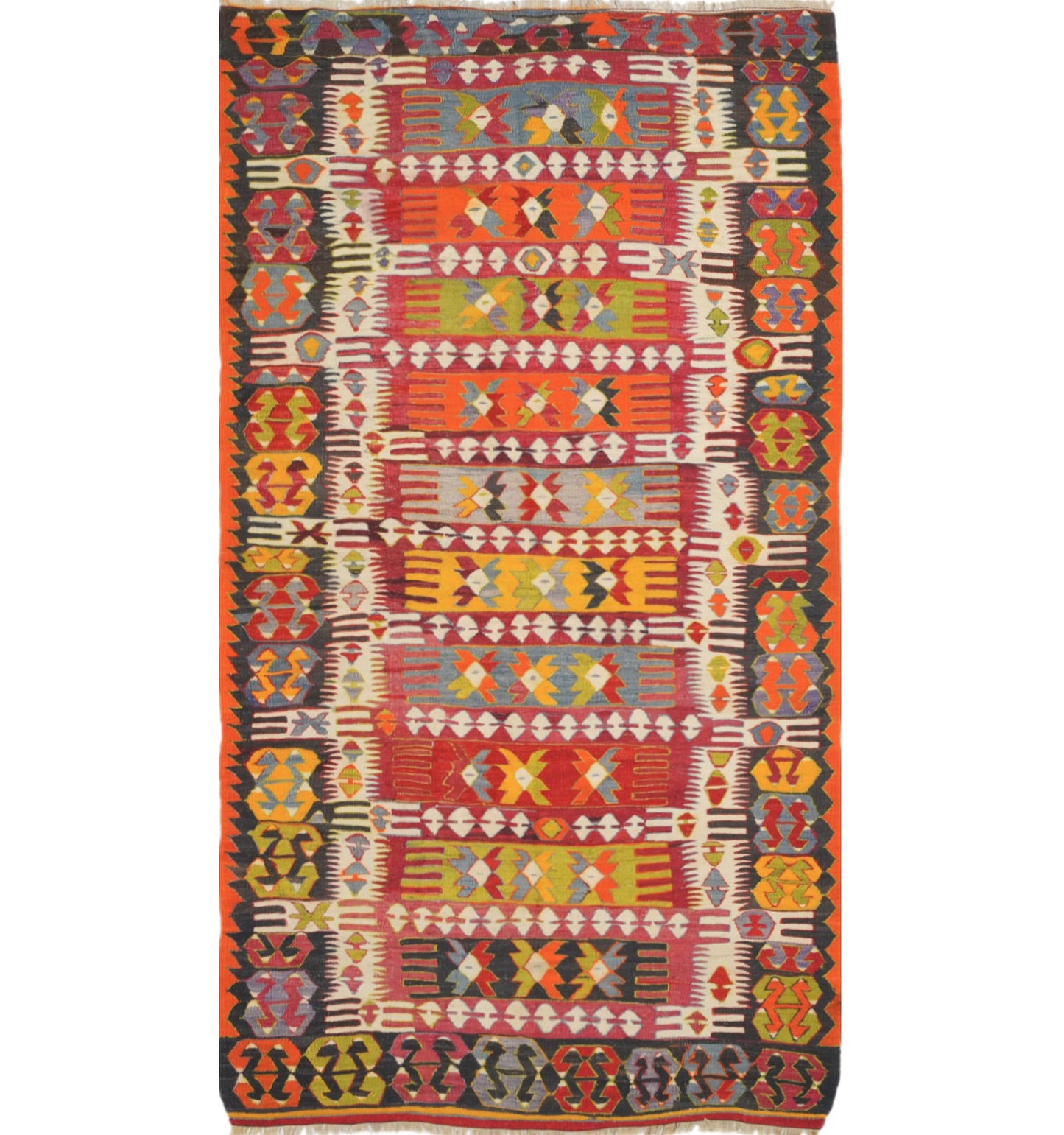 Kilim Cal 263 x 135 cm – Tapis turc en laine tissé main, provenance Cal