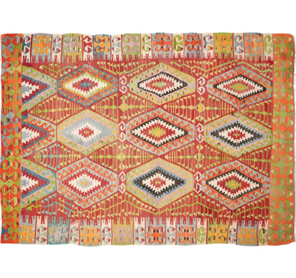 Vue horizontale du kilim Cal 265 x 180 cm – Tapis turc en laine de provenance Cal