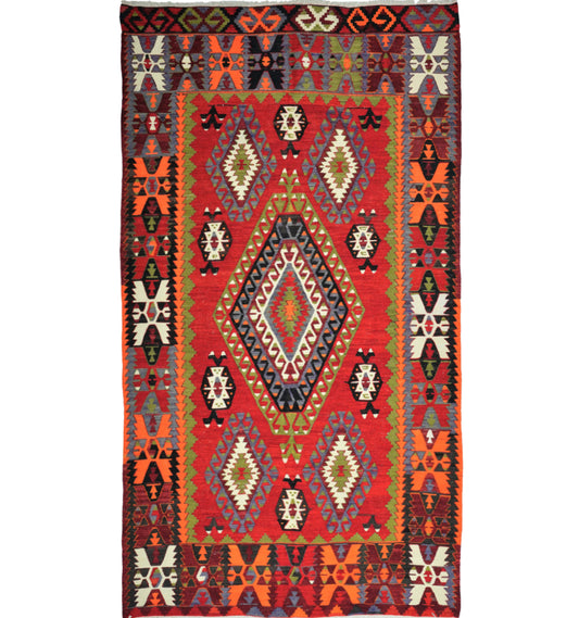 Kilim Cal 300 x 170 cm – Tapis turc en laine tissé main, provenance Cal
