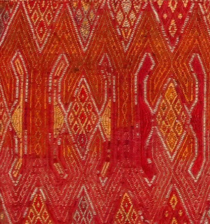 Détail du tissage en laine du kilim Pozanti tissé à la main (provenance Pozanti)