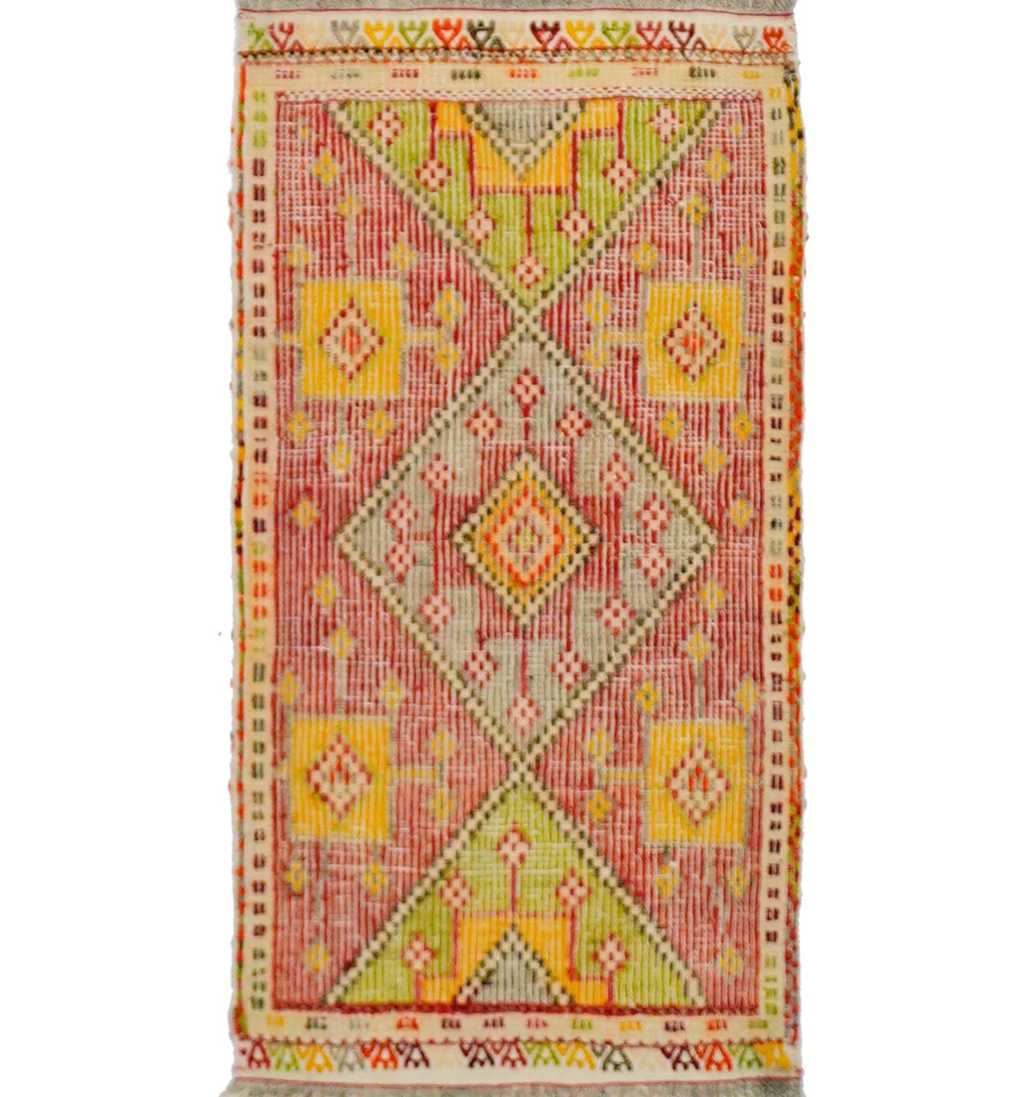 Kilim ancien Cicim 88×46 cm – Tapis kilim tissé main en laine naturelle, Anatolie Centrale