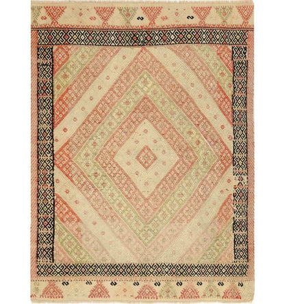 Kilim ancien Cicim Adana 120×90 cm – Tapis kilim tissé main en laine naturelle, Anatolie du Sud-Est