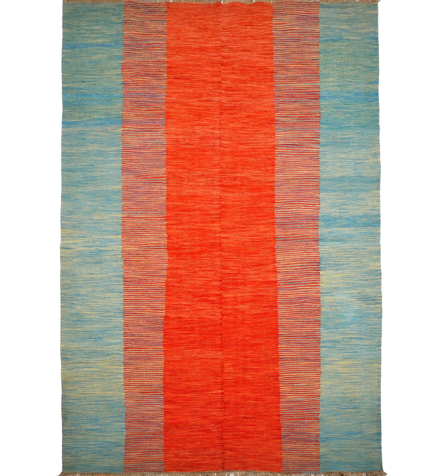 Kilim Art Déco 295×198 cm – Tapis kilim Afghanistan tissé main en laine naturelle