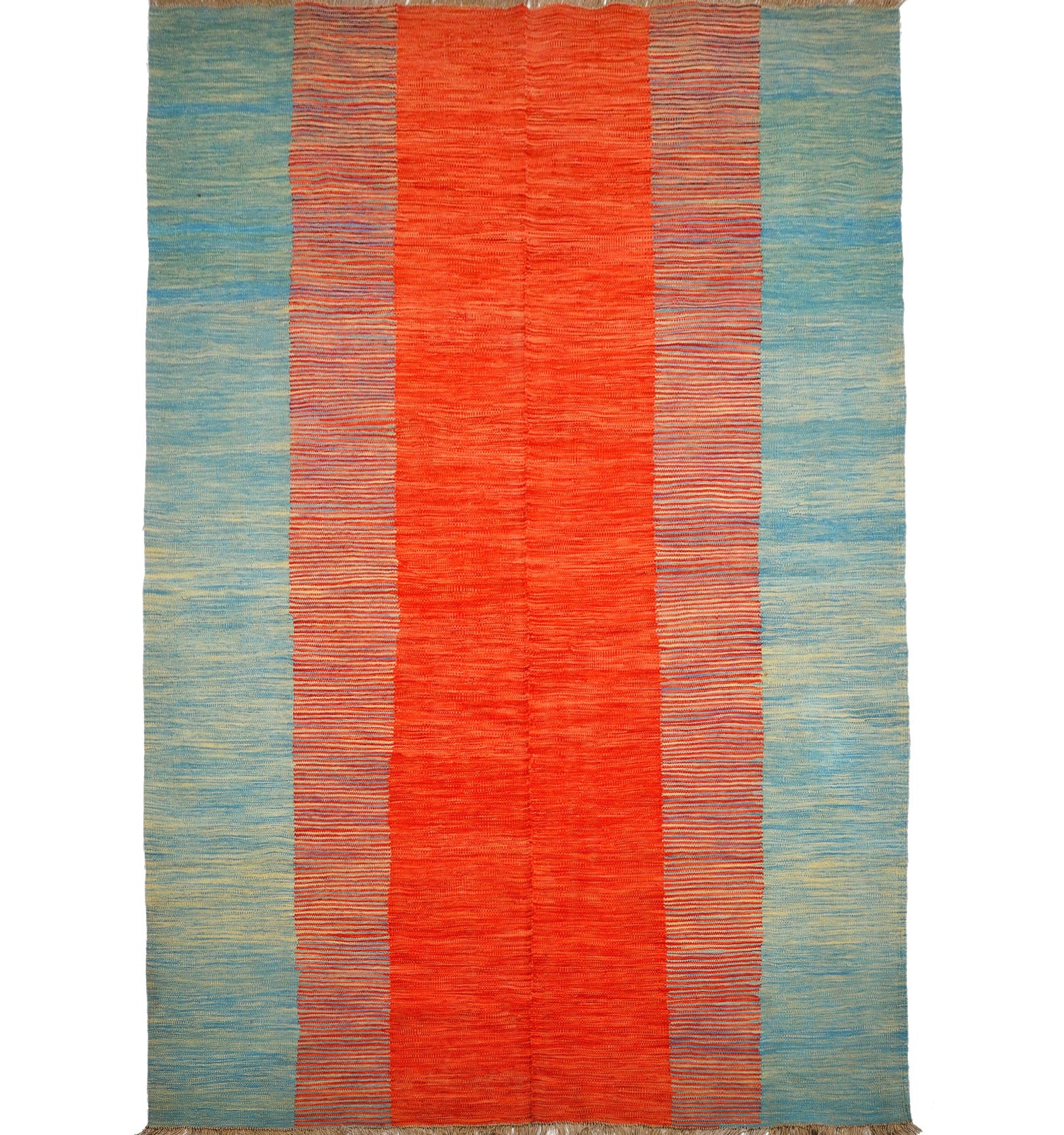 Kilim Art Déco 295×198 cm – Tapis kilim Afghanistan tissé main en laine naturelle