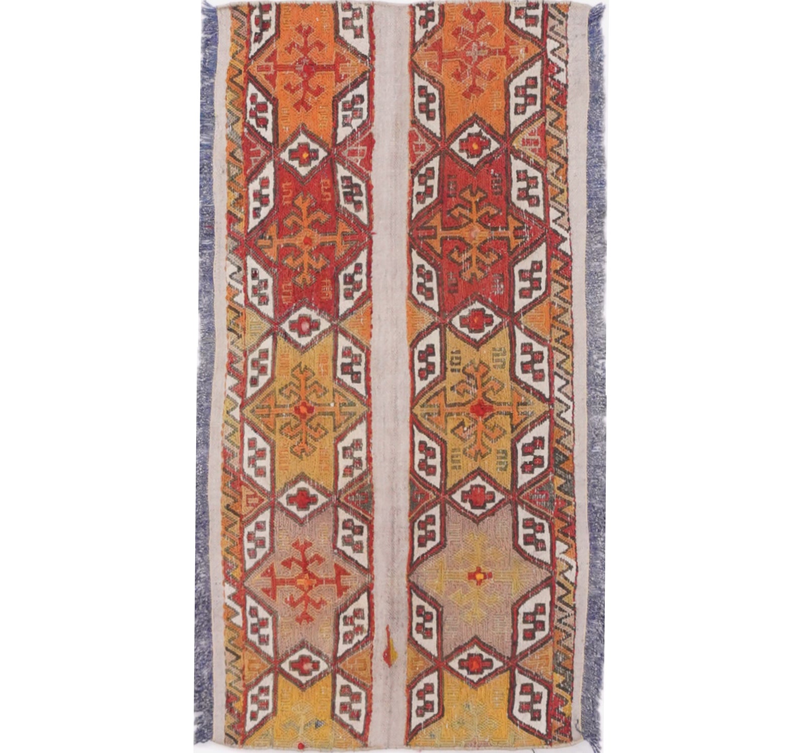 Kilim Cuval 105 x 52 cm – Tapis turc en laine tissé main, provenance Cuval