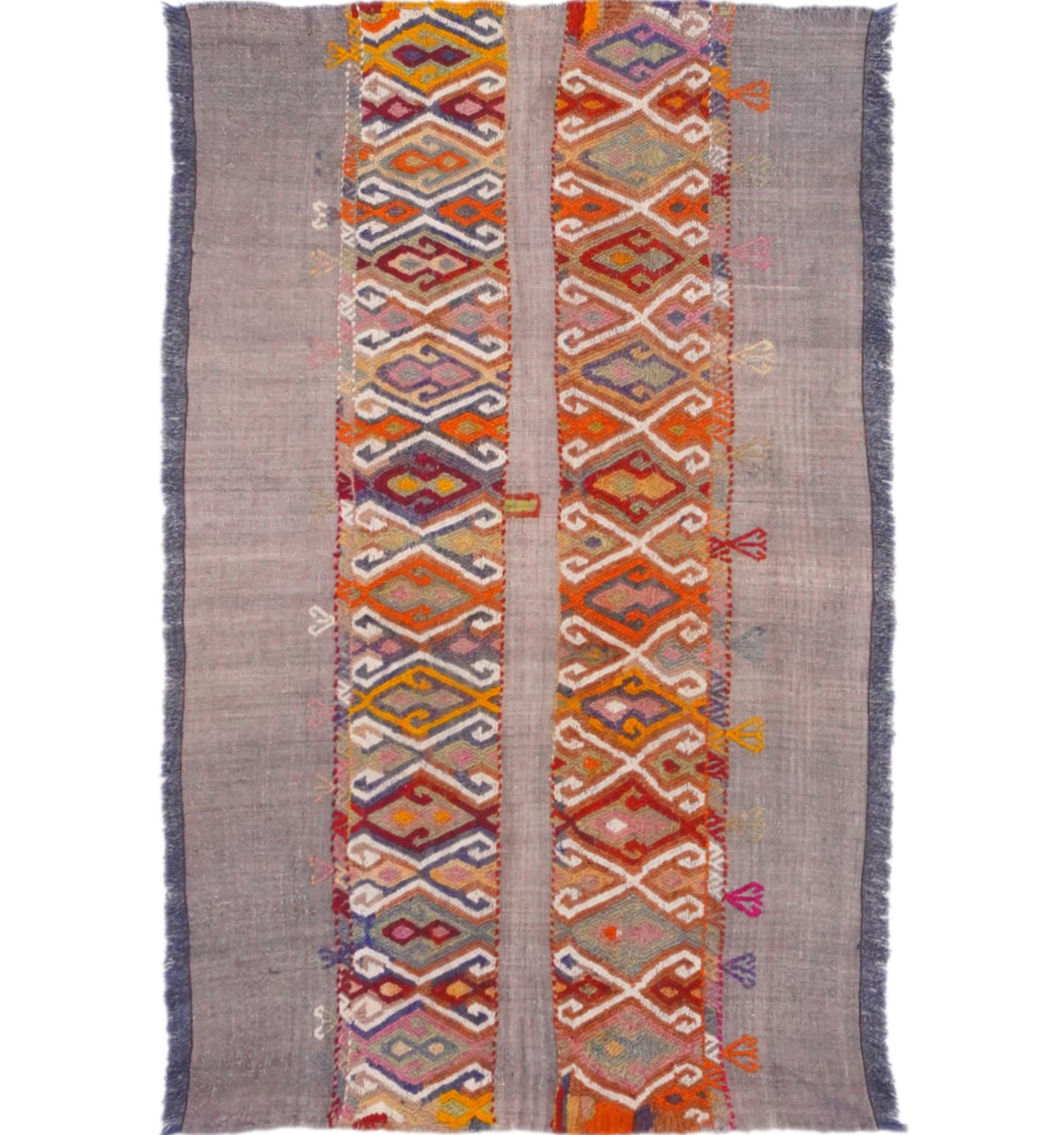 Kilim Cuval 130 x 68 cm – Tapis turc en laine tissé main, provenance Cuval