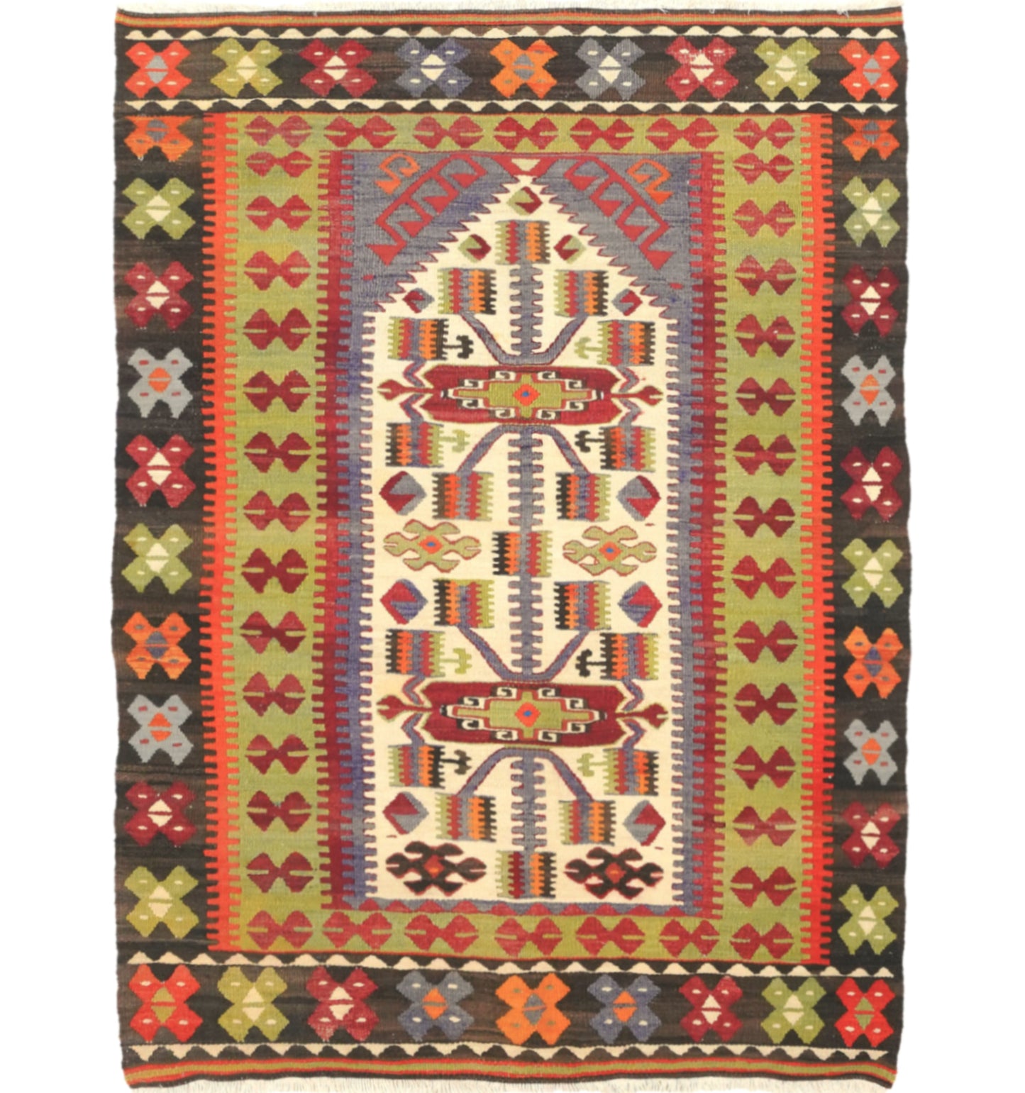 Kilim Deddik 162 x 114 cm – Tapis turc en laine tissé main, provenance Deddik
