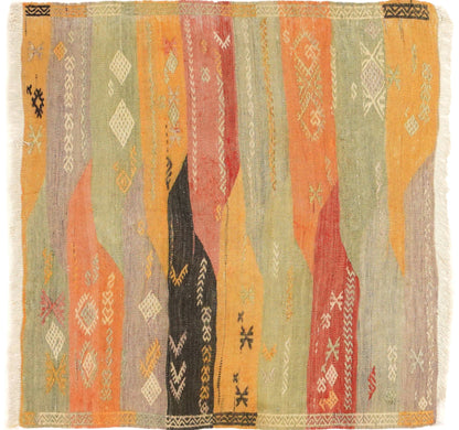 Kilim ancien Denizli - 112 x 108 cm