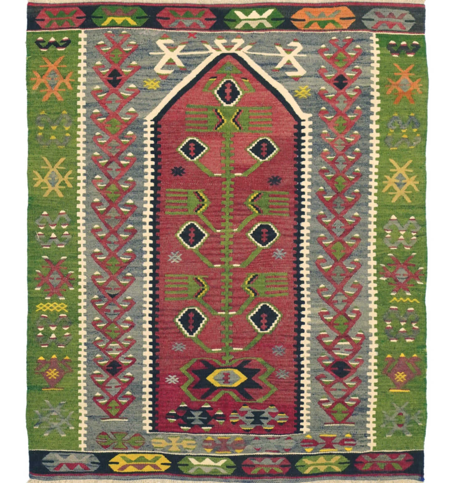 Kilim Esme 135 x 115 cm – Tapis turc en laine tissé main, provenance Esme