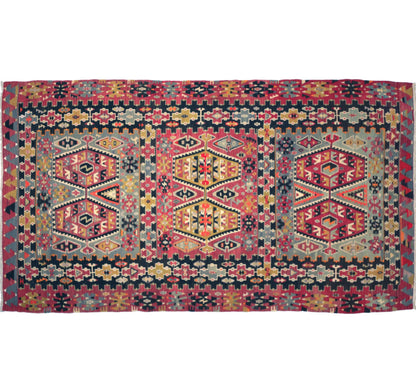 Vue horizontale du kilim Esme 320 x 180 cm – Tapis turc en laine de provenance Esme