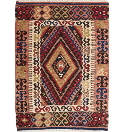 Kilim Fethiye 120 x 90 cm – Tapis turc en laine tissé main, provenance Fethiye