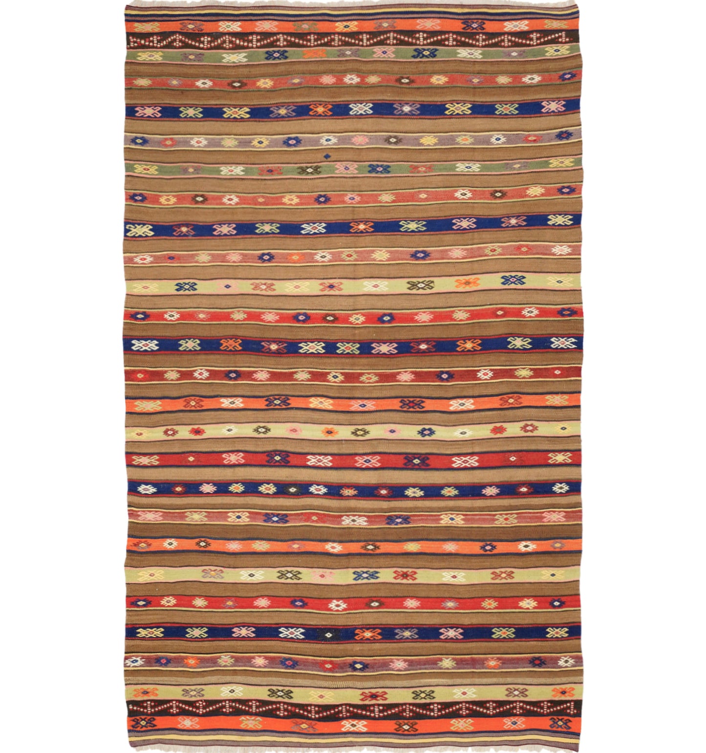 Kilim Fethiye 245 x 142 cm – Tapis turc en laine tissé main, provenance Fethiye