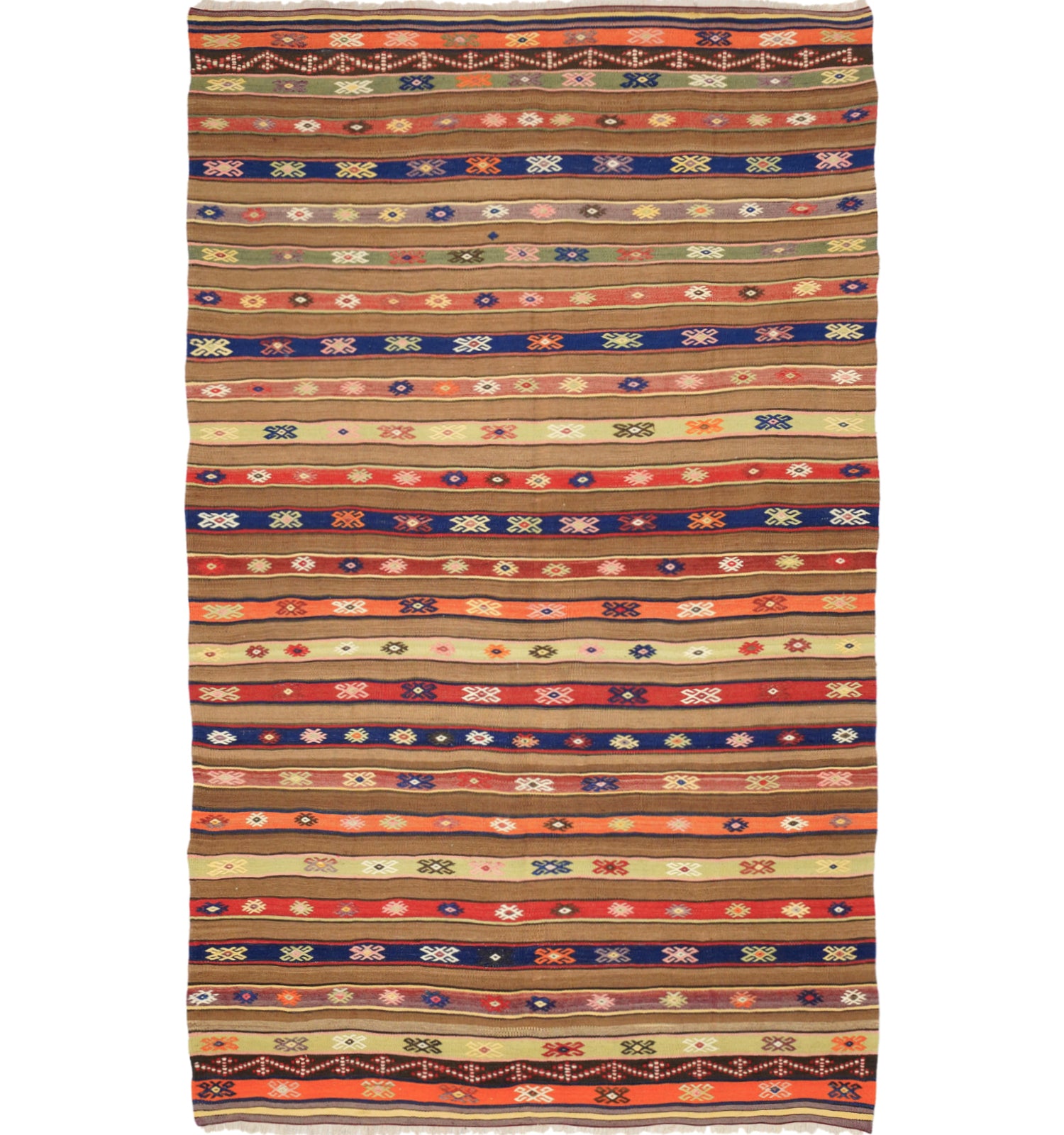 Kilim Fethiye 245 x 142 cm – Tapis turc en laine tissé main, provenance Fethiye