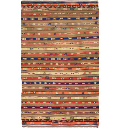 Kilim Fethiye 245 x 142 cm – Tapis turc en laine tissé main, provenance Fethiye