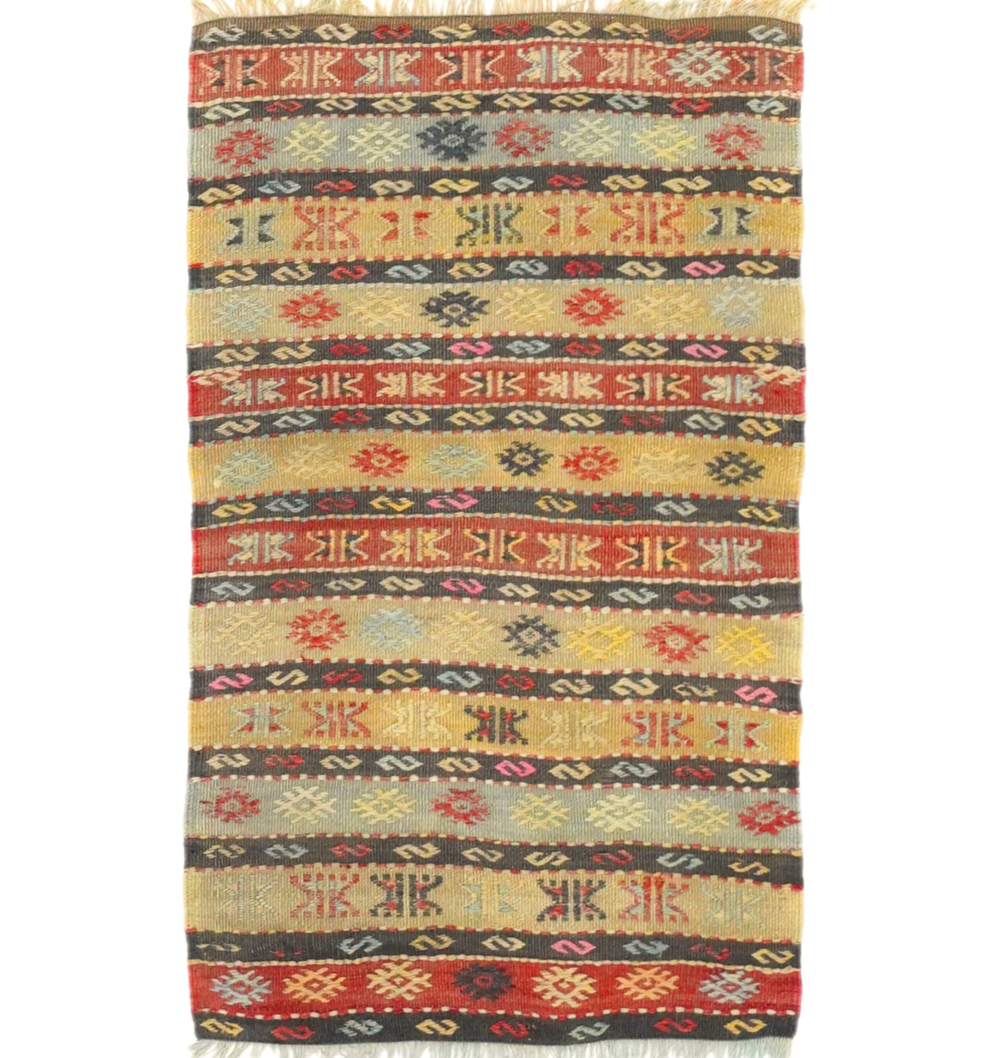 Kilim Hotamis 100 x 57 cm – Tapis turc en laine tissé main, provenance Hotamis