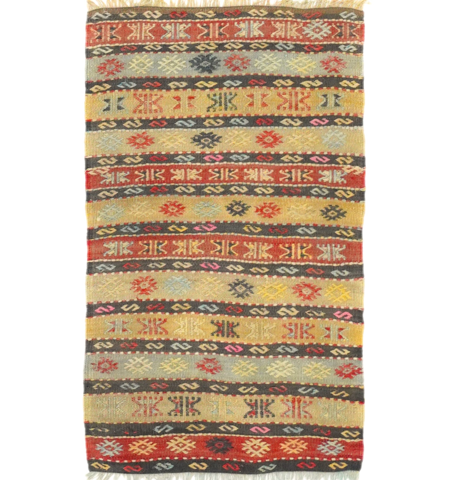Kilim Hotamis 100 x 57 cm – Tapis turc en laine tissé main, provenance Hotamis