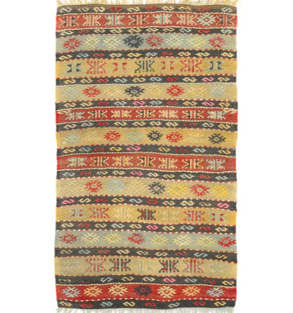Kilim Hotamis 100 x 57 cm – Tapis turc en laine tissé main, provenance Hotamis