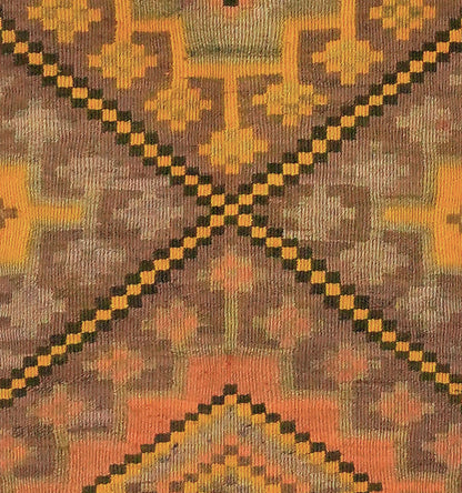 Détail du tissage en laine du kilim Kagizman tissé à la main (provenance Kagizman)