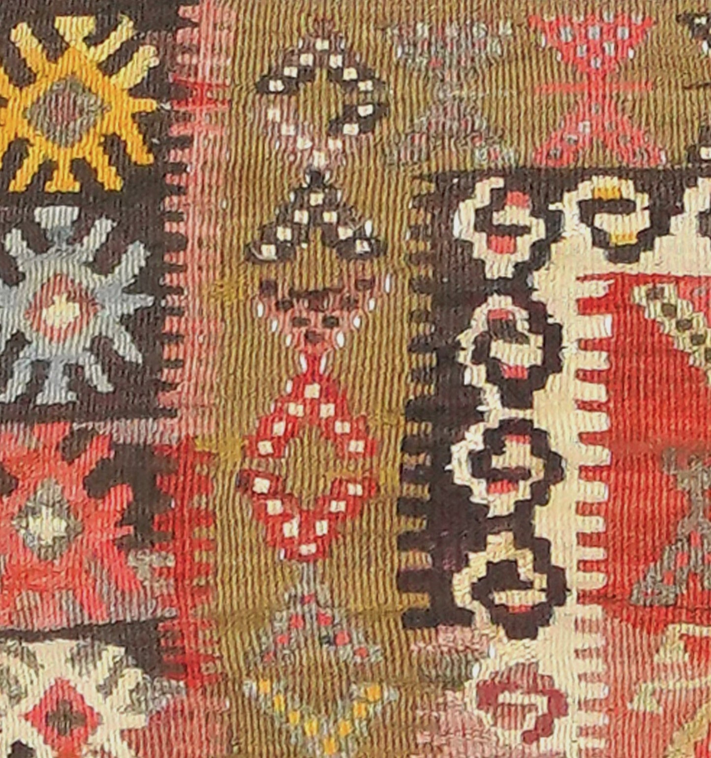 Détail du tissage en laine du kilim Kayseri tissé à la main (provenance Kayseri)