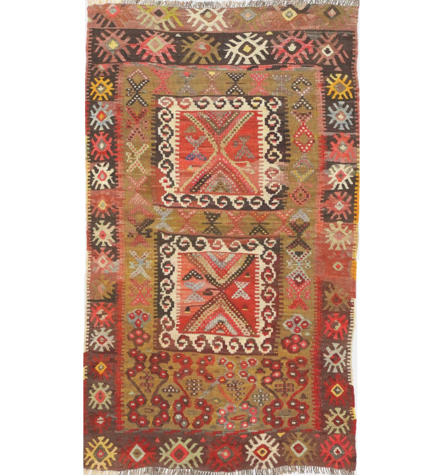 Kilim Kayseri 146 x 83 cm – Tapis turc en laine tissé main, provenance Kayseri