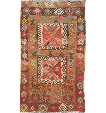 Kilim Kayseri 146 x 83 cm – Tapis turc en laine tissé main, provenance Kayseri