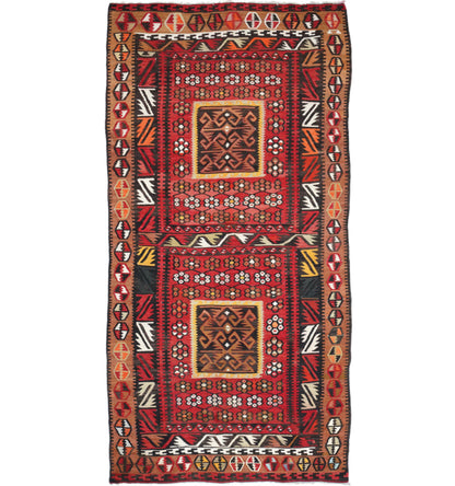 Kilim Kayseri 240 x 115 cm – Tapis turc en laine tissé main, provenance Kayseri