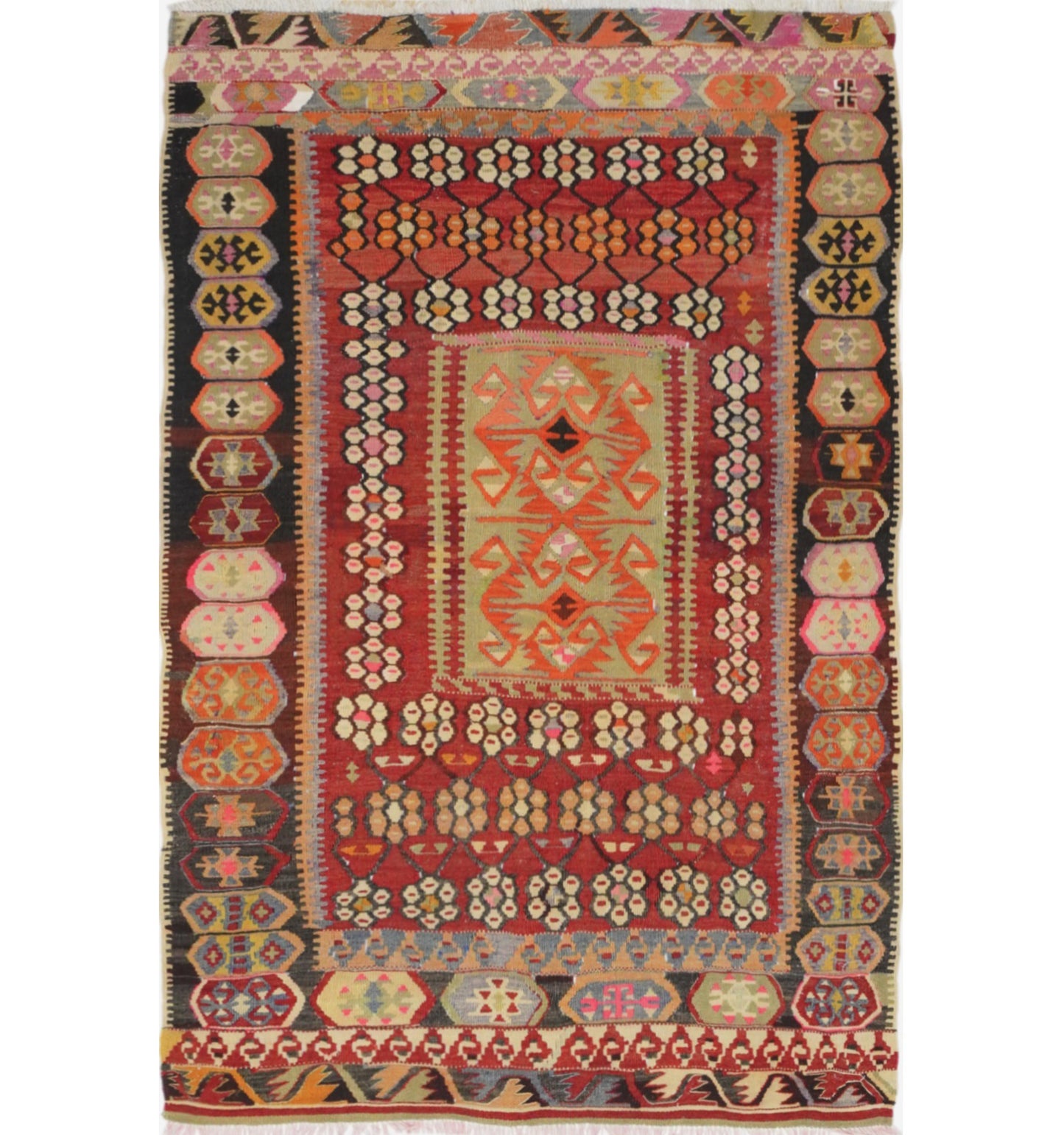 Kilim Kayserie 172 x 125 cm – Tapis turc en laine tissé main, provenance Kayserie