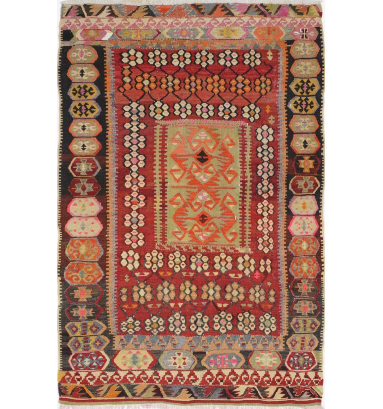 Kilim Kayserie 172 x 125 cm – Tapis turc en laine tissé main, provenance Kayserie