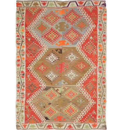 Kilim Kayserie 232 x 160 cm – Tapis turc en laine tissé main, provenance Kayserie