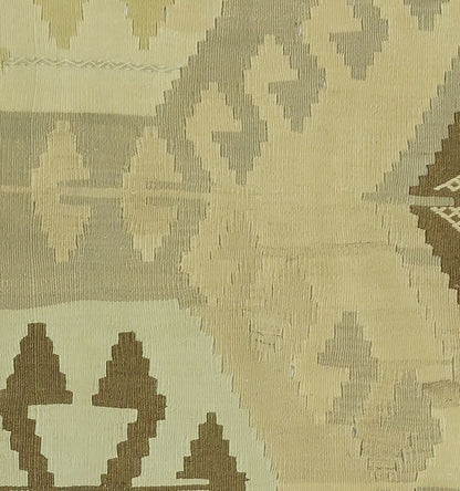 Détail du tissage en laine du kilim Kazak tissé à la main (provenance Kazak)