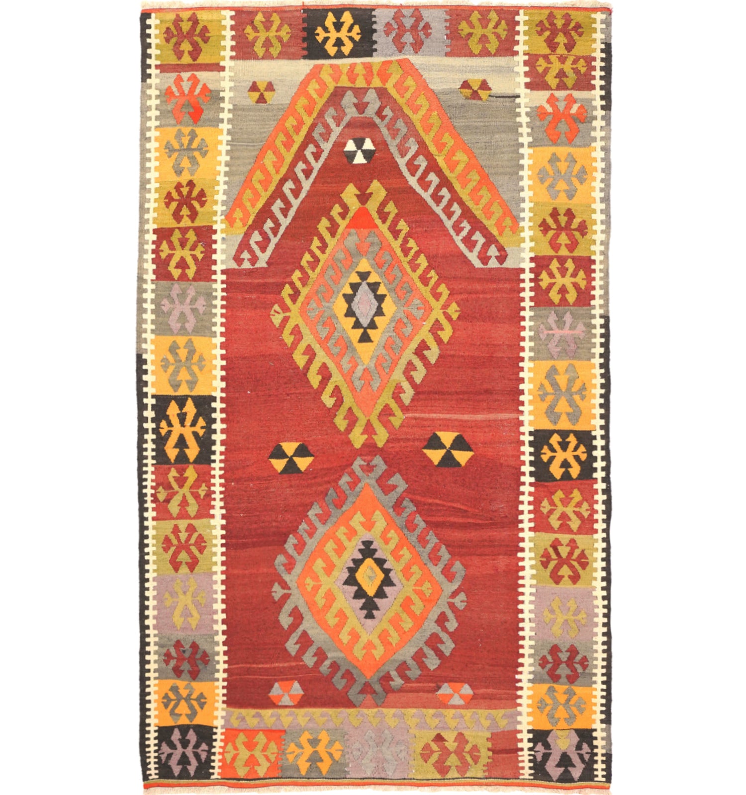 Kilim Kochisar 240 x 130 cm – Tapis turc en laine tissé main, provenance Kochisar