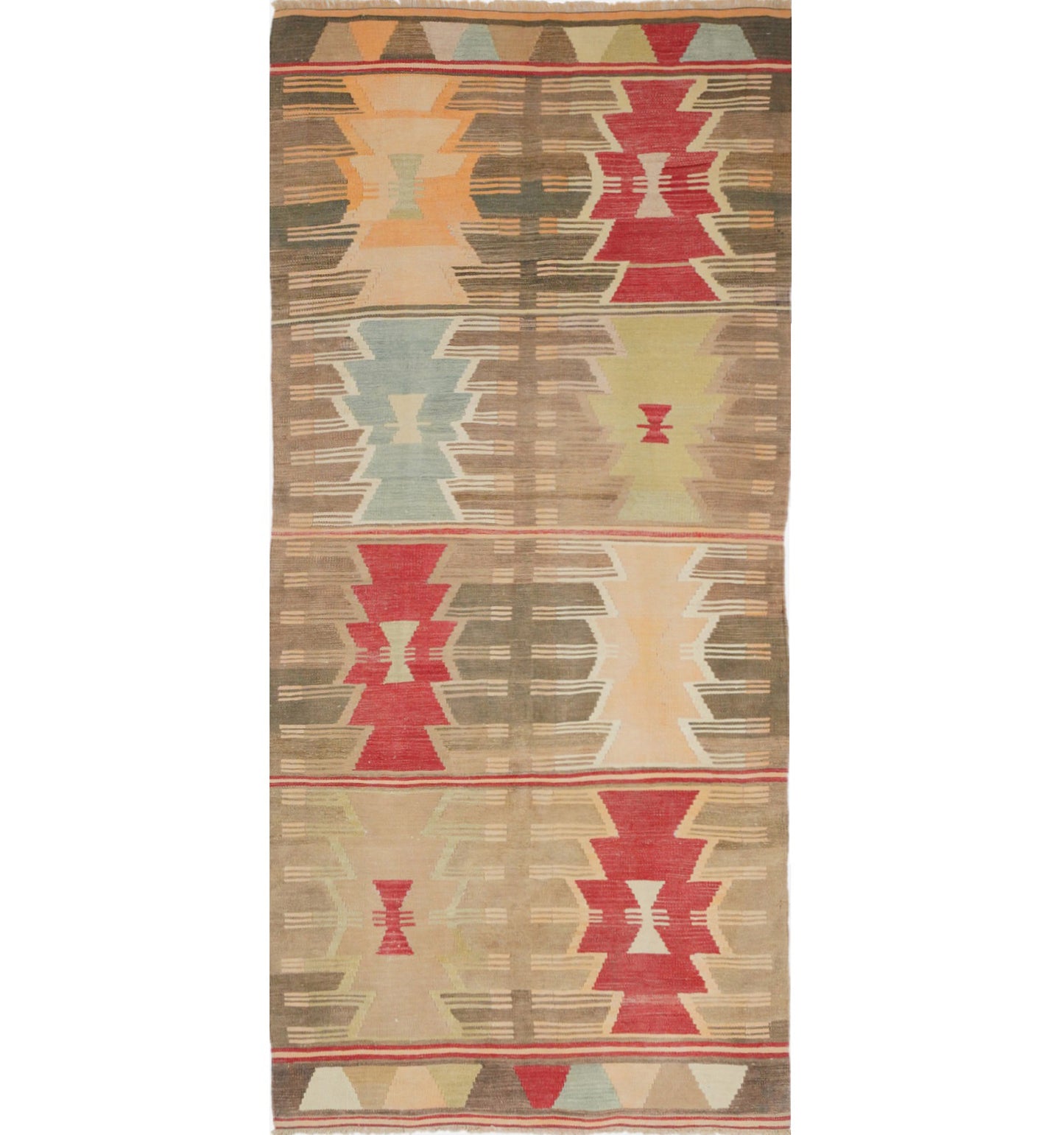 Kilim Konya 260 x 120 cm – Tapis turc en laine tissé main, provenance Konya