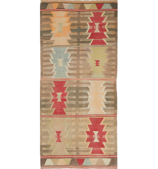 Kilim Konya 260 x 120 cm – Tapis turc en laine tissé main, provenance Konya