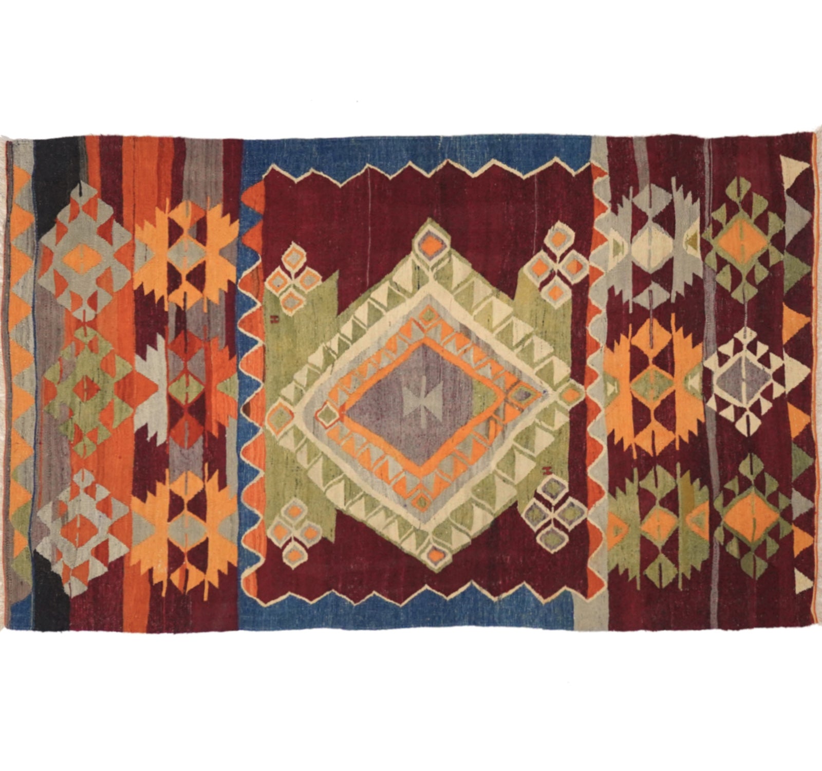 Kilim Koprubasi 250 x 154 cm – Tapis turc en laine tissé main, provenance Koprubasi